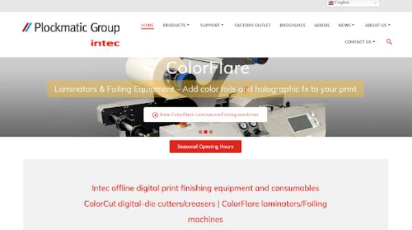Intec Printing Solutions公式HPキャプチャ